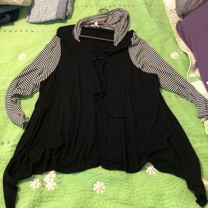 Women’s plus sized shark bite hoodie